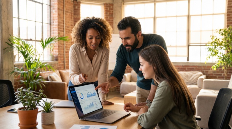 Enterprise team reviewing product feedback